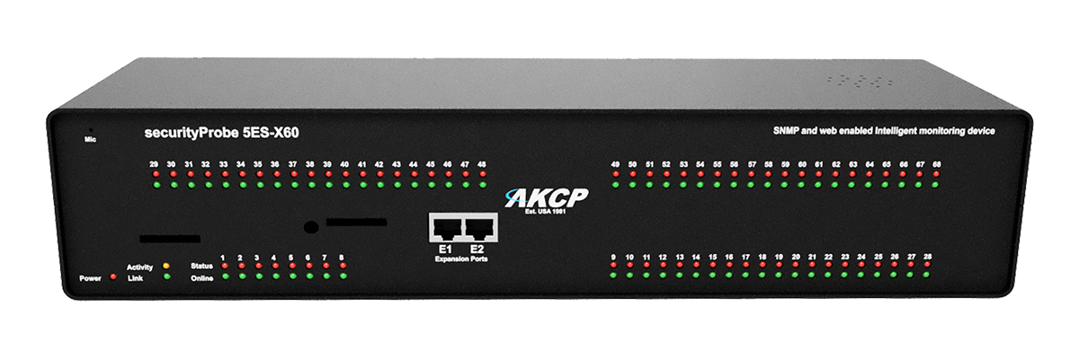 AKCP - securityProbe5ES, 8Ports, 60 I/O, DCW