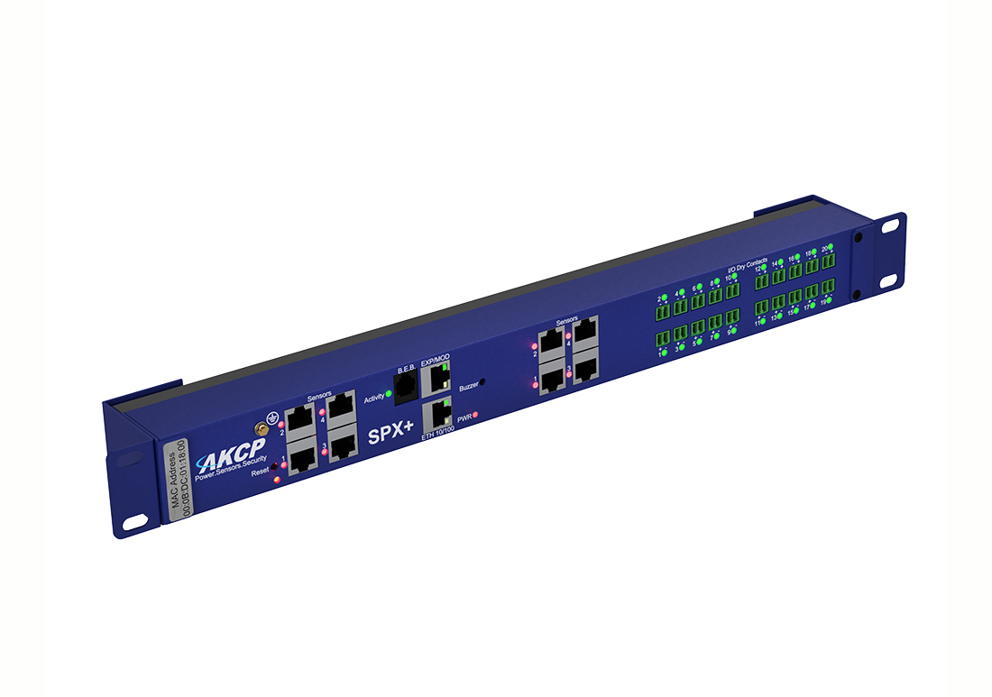 AKCP SensorProbeX+, 8 Ports, 20 I/O