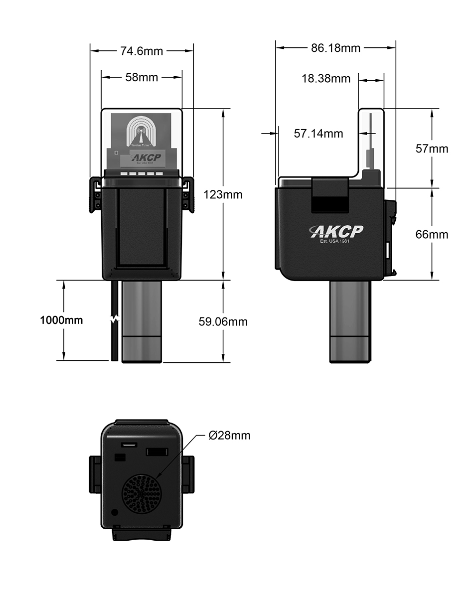 AKCP Wireless Tunnel Air Quality Sensor