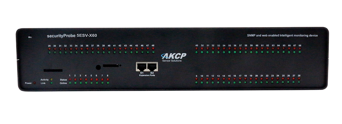 AKCP - securityProbe 5ESVA, 8 Ports, 60 I/O, DCW