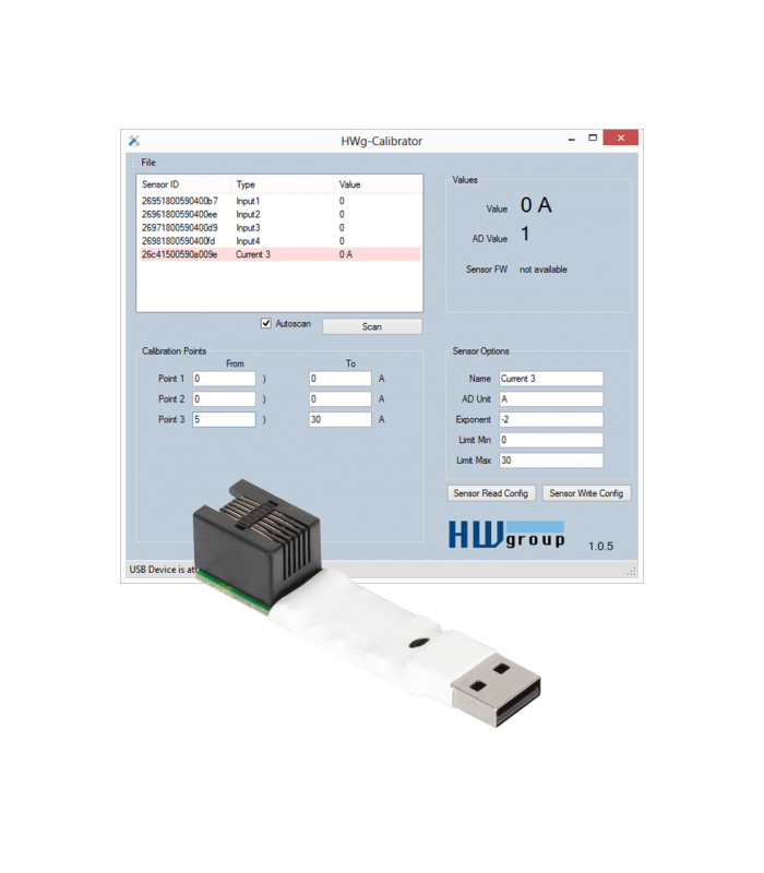 HW Group 1W-UNI USB calibrator  -  600535