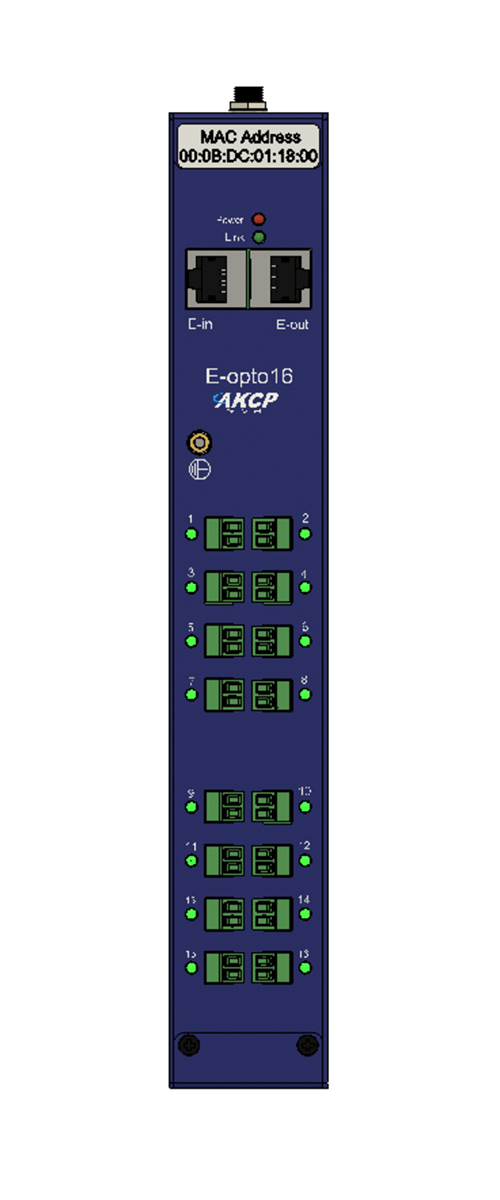 AKCP - E-Opto16 - Erweiterungsmodul mit 16 I/O